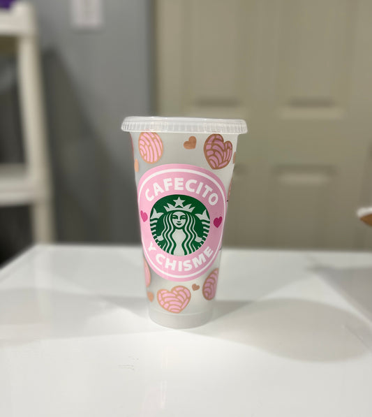 Cafecito y Chisme cold cup
