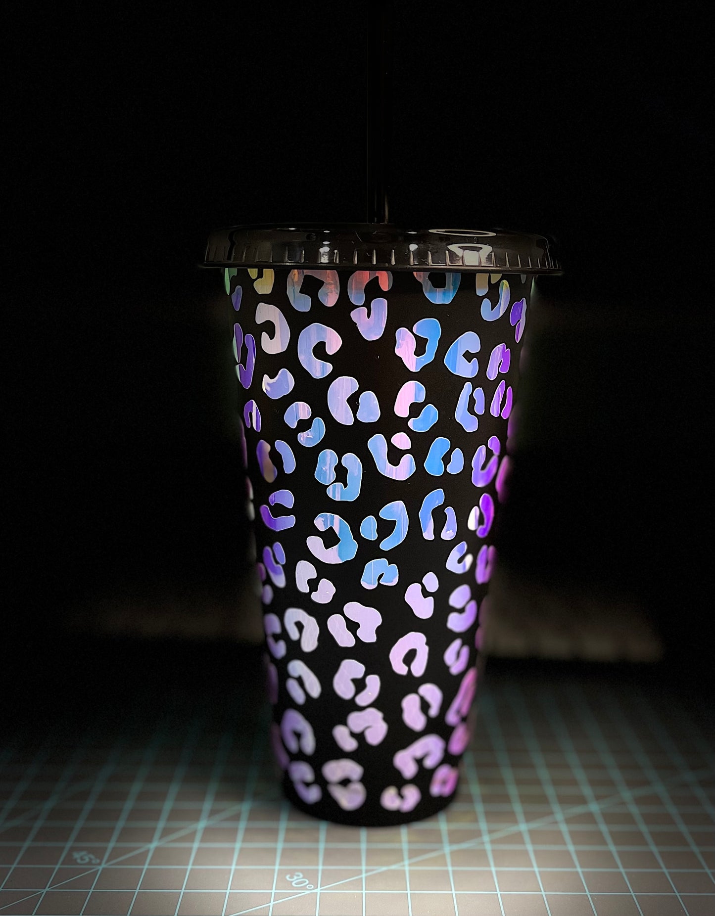 blue opal black matte cold cup