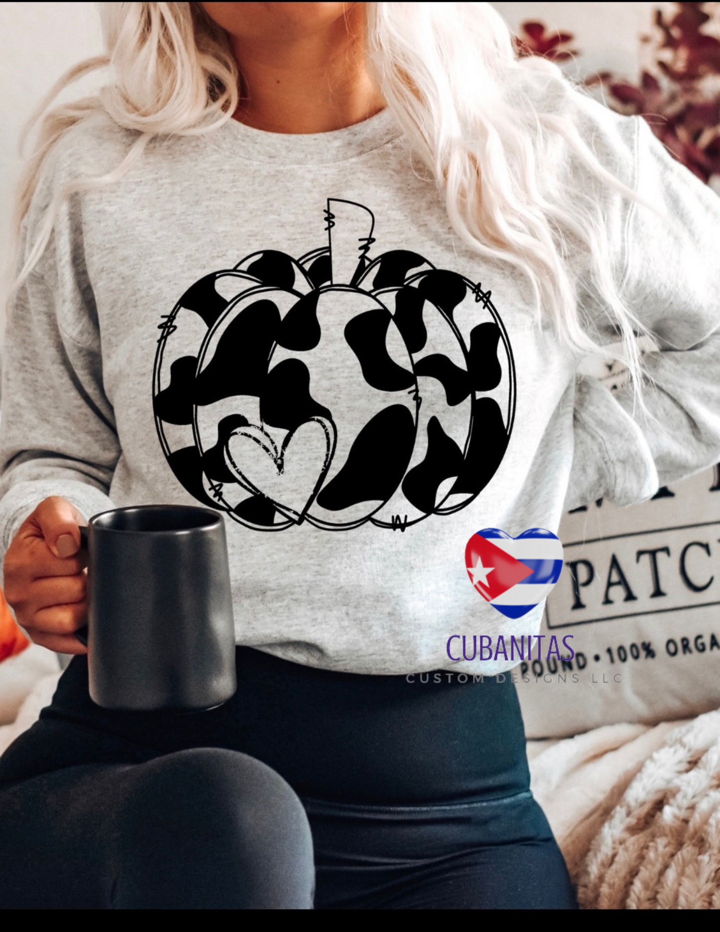 Cow print pumpkin